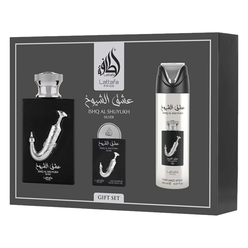 Giftset ISHQ AL SHUYUKH SILVER -3pc