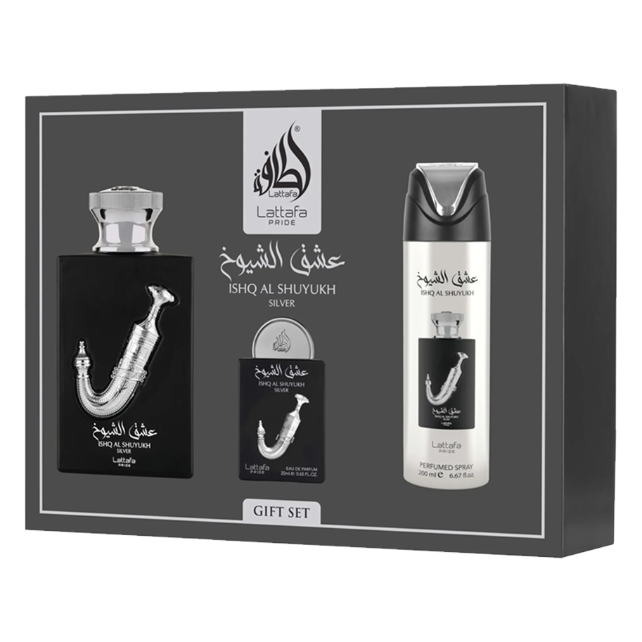 Giftset ISHQ AL SHUYUKH SILVER -3pc