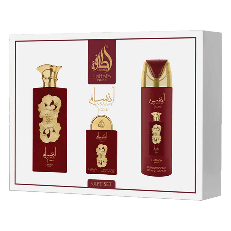 Lattafa Pride Giftset Ansaam Gold 3-Pc