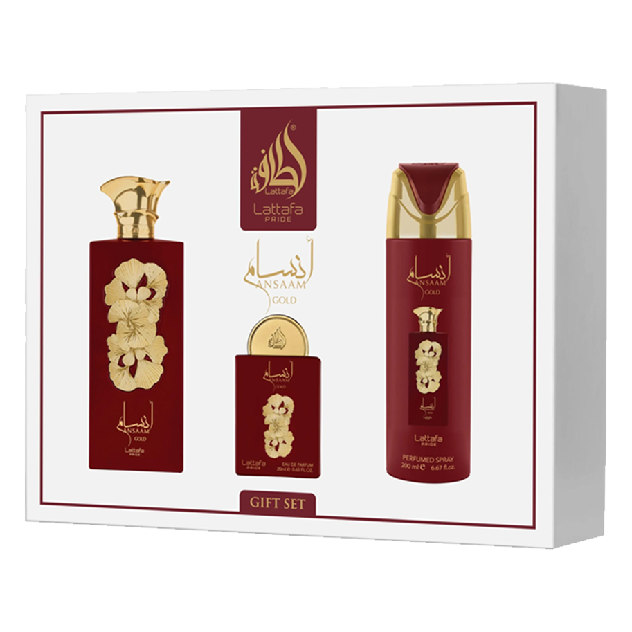 Lattafa Pride Giftset Ansaam Gold 3-Pc
