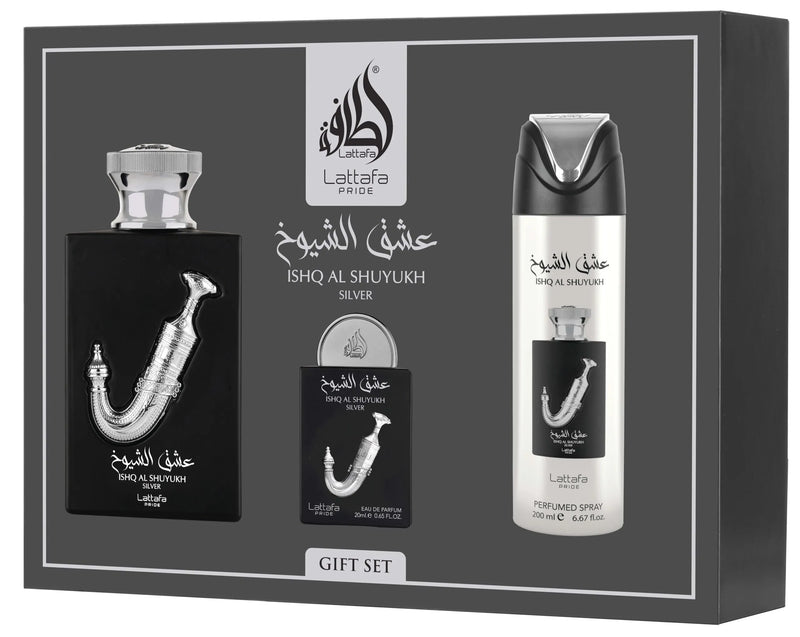 Giftset ISHQ AL SHUYUKH SILVER -3pc
